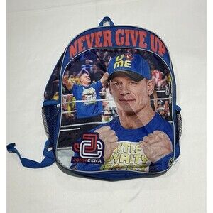 John Cena Never Give Up Backpack Blue WWE Official Merchandise Wrestling